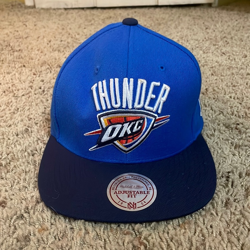 Nostalgia Co. Mitchell and Ness NBA Thunder flat bill ball cap